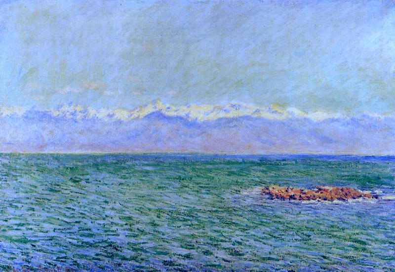 Cloude Monet Oil Paintings The Sea and the Alps 1888