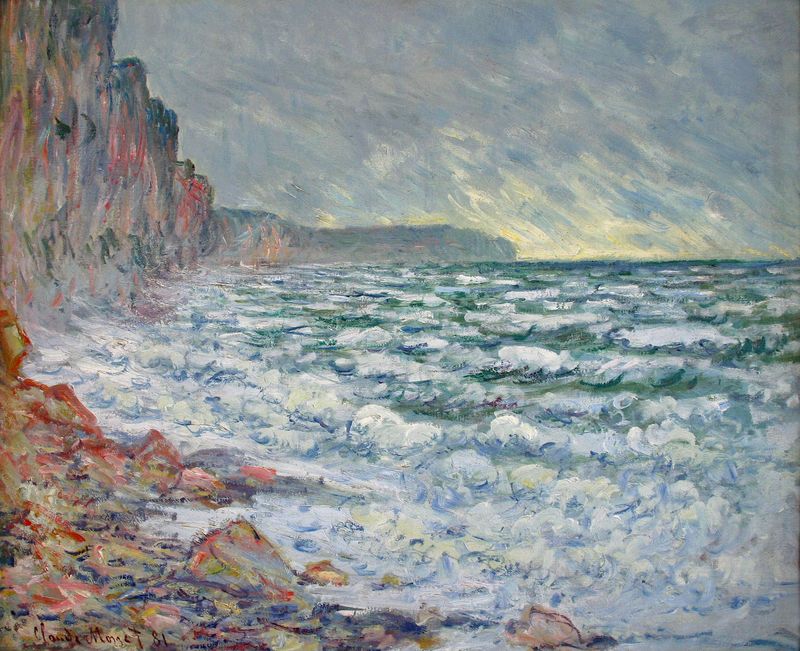 Cloude Monet Paintings The Sea at Fecamp 1881