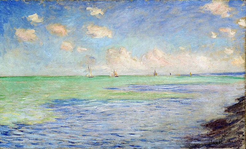 Cloude Monet Classical Oil Paintings The Sea at Pourville 1882