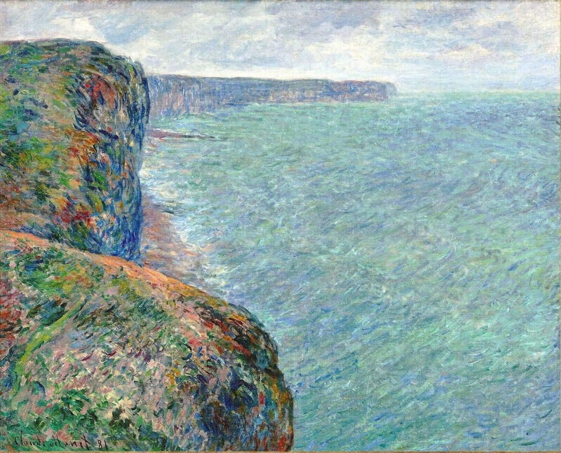 Monet Paintings The Sea Seen from the Cliffs of Fecamp 1881