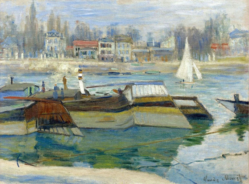 Cloude Monet Oil Paintings The Seine at Asnieres 1 1873