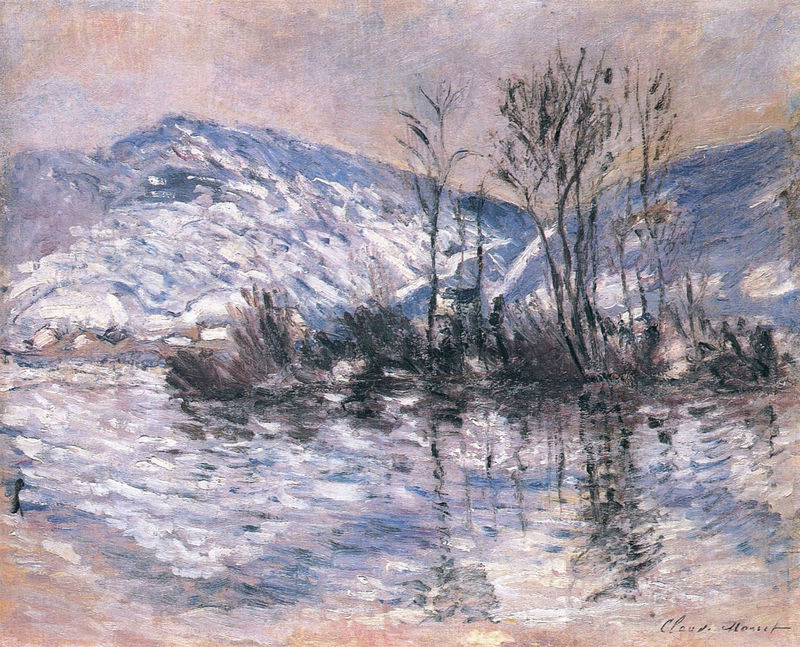 The Seine at Port Villez, Snow Effect 2 1885