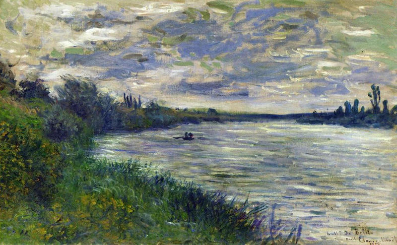 Monet Oil Paintings The Seine near Vetheuil, Stormy Weather 1878