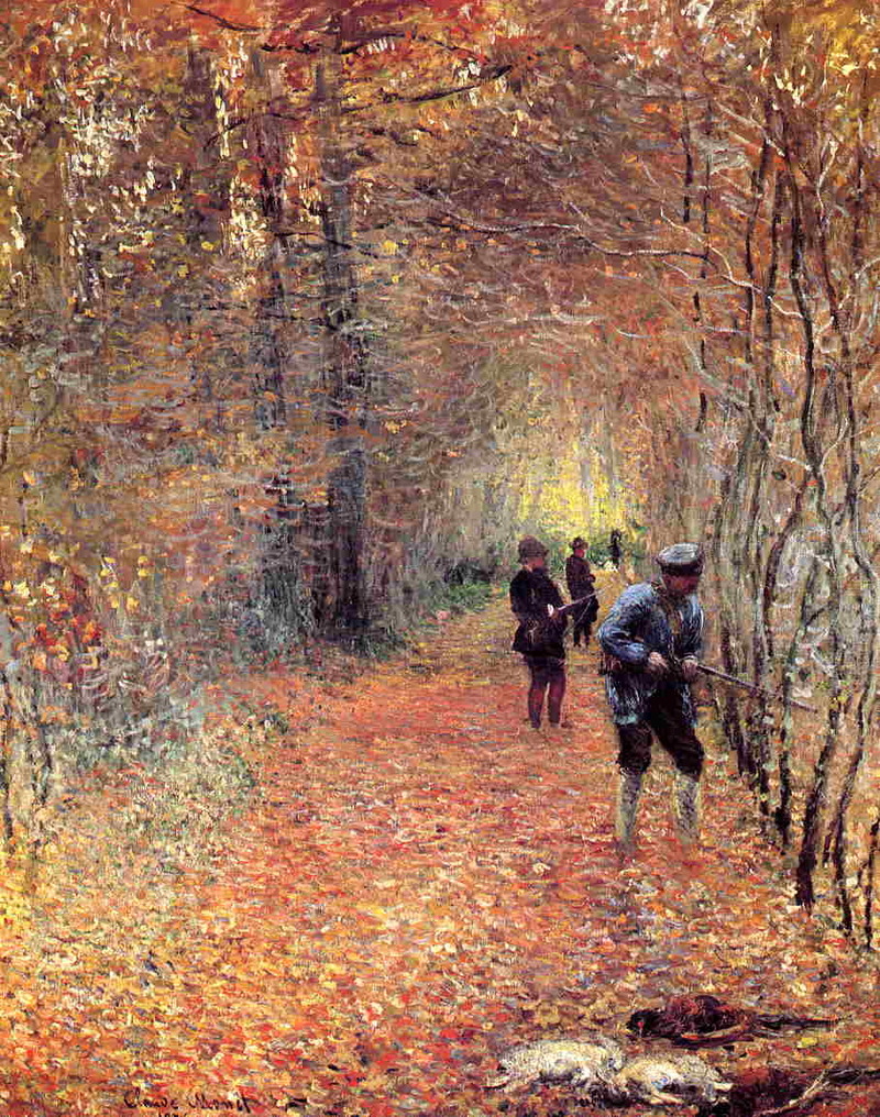 Cloude Monet Oil Paintings The Shoot. Hunting 1876
