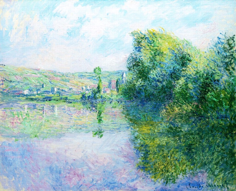 Cloude Monet Paintings The Siene at Vetheuil 1880