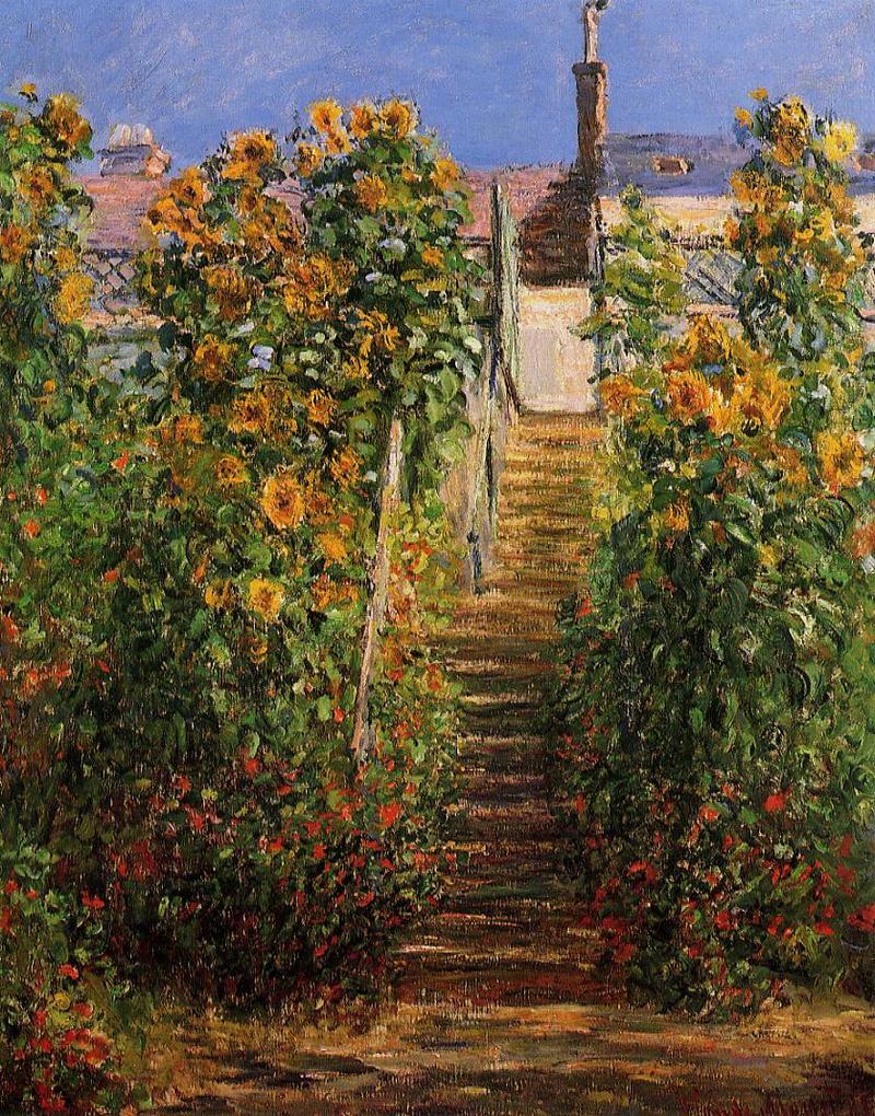 Cloude Monet Oil Paintings The Steps at Vetheuil 1881