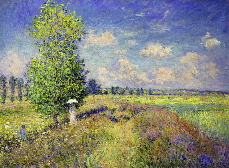 Cloude Monet Oil Paintings The Summer, Poppy Field 1875