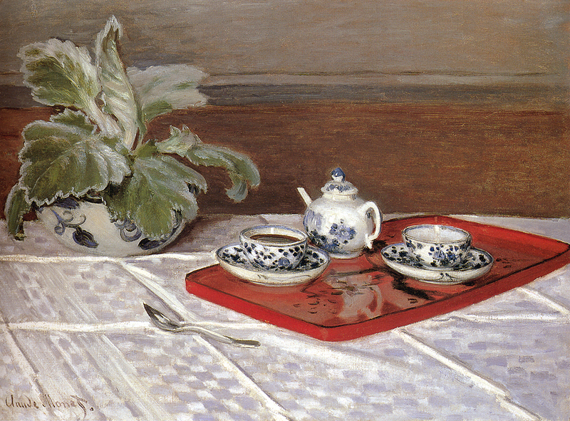 Cloude Monet Oil Paintings The Tea Set 1872