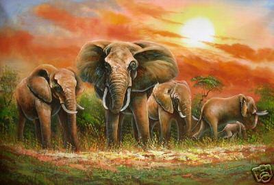 Dafen Oil Painting on canvas -animal008