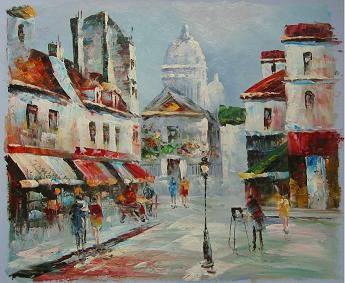 Dafen Oil Painting on canvas -building66