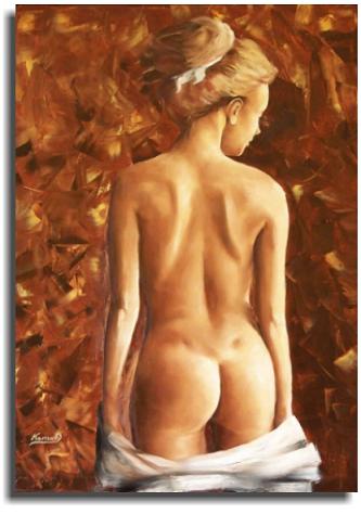 Dafen Modern Naked Portraiture Oil Painting on canvas -figure078