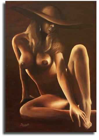 Dafen Modern Naked Portraiture Oil Painting on canvas -figure083