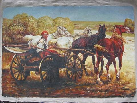 Dafen Oil Painting on canvas -horse029