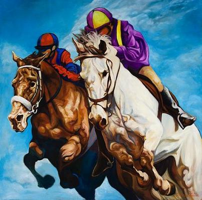 Dafen Oil Painting on canvas -horse075