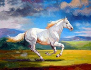 Dafen Oil Painting on canvas -horse077