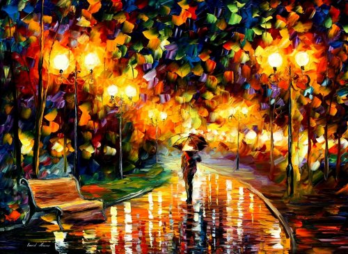 Modern impressionism palette knife oil painting kp005