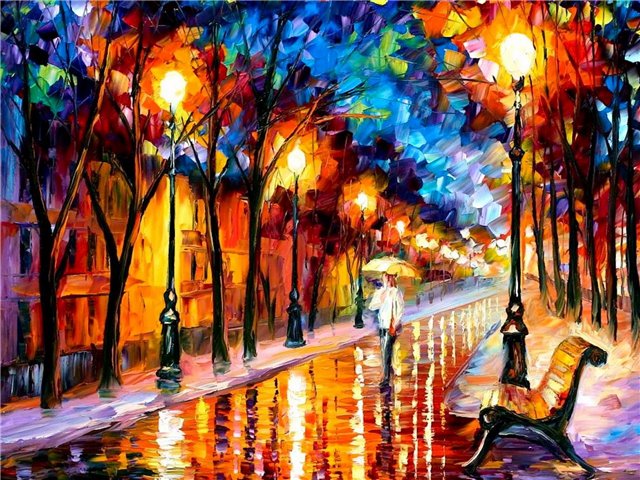 Modern impressionism palette knife oil painting kp008