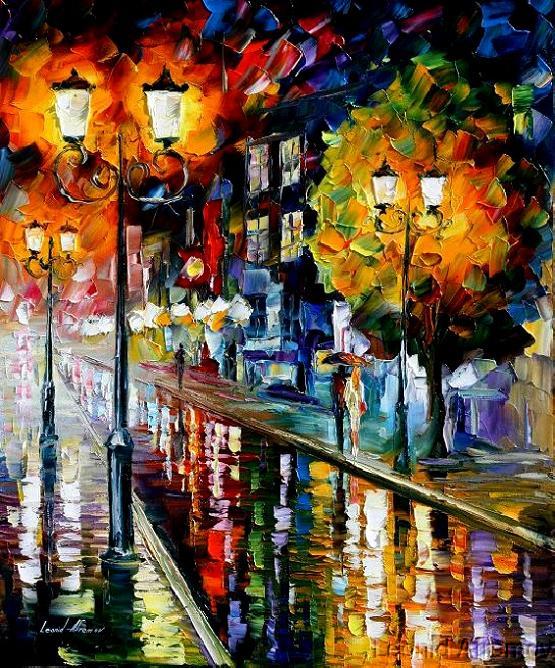 Modern impressionism palette knife oil painting kp015