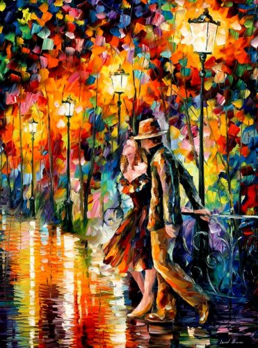 Modern impressionism palette knife oil painting kp017