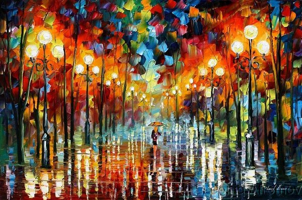 Modern impressionism palette knife oil painting kp020