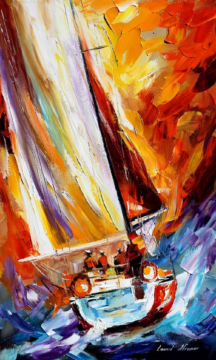 Modern impressionism palette knife oil painting kp033