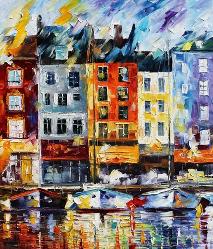 Modern impressionism palette knife oil painting kp040