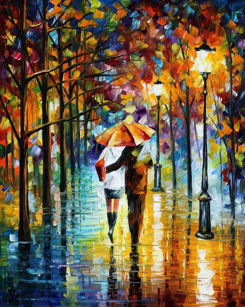 Modern impressionism palette knife oil painting kp058