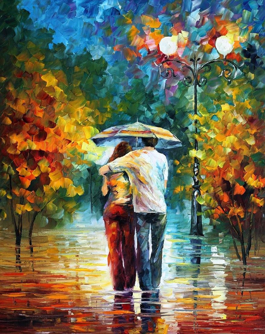 Modern impressionism palette knife oil painting kp069