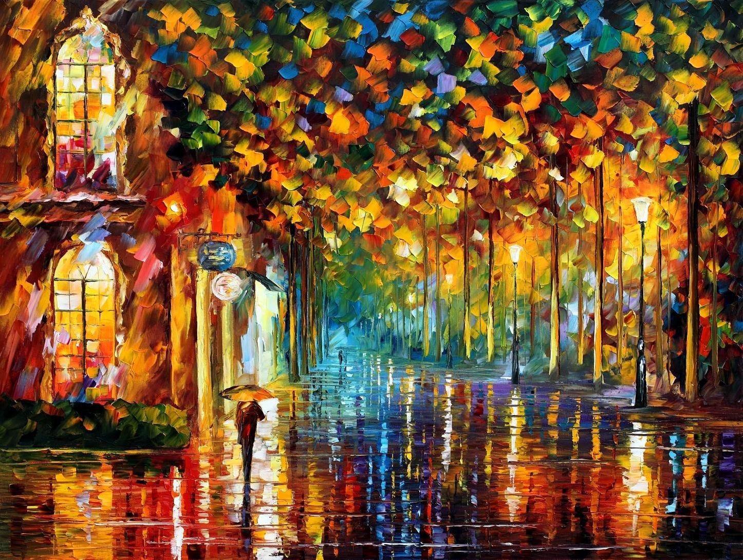 Modern impressionism palette knife oil painting kp077