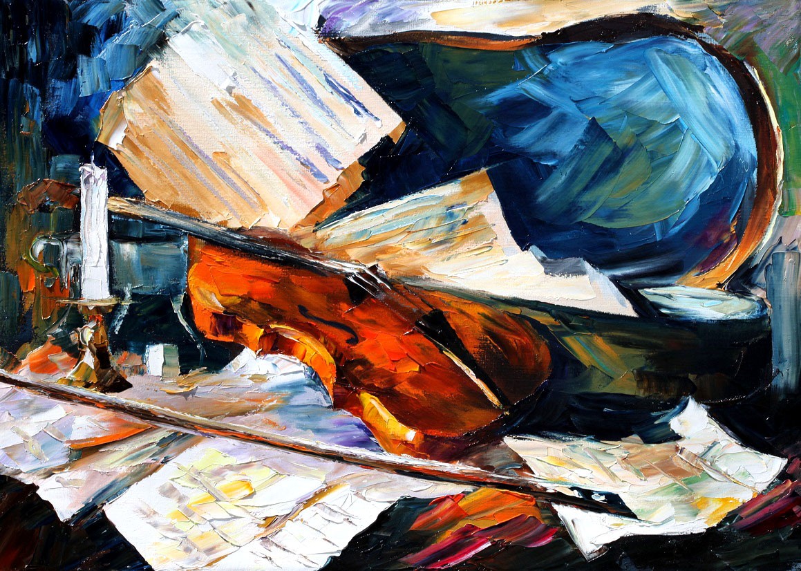 Modern impressionism palette knife oil painting kp081