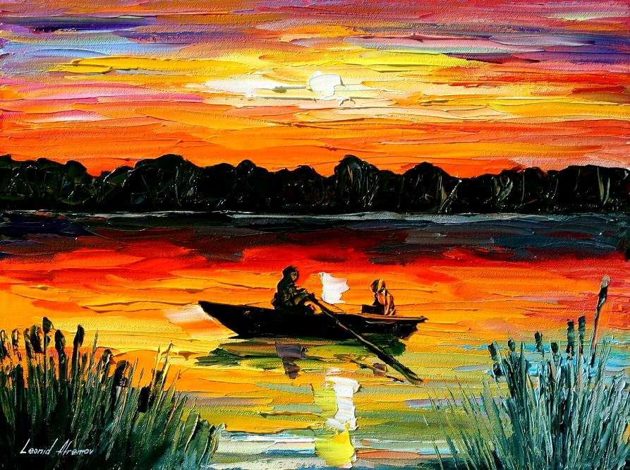 Modern impressionism palette knife oil painting kp088