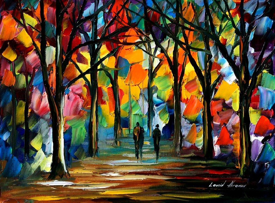 Modern impressionism palette knife oil painting kp096