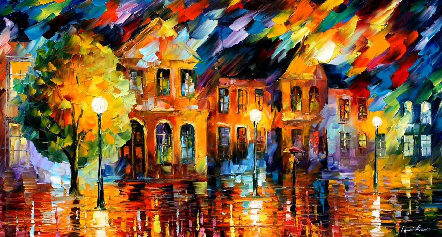 Modern impressionism palette knife oil painting kp105