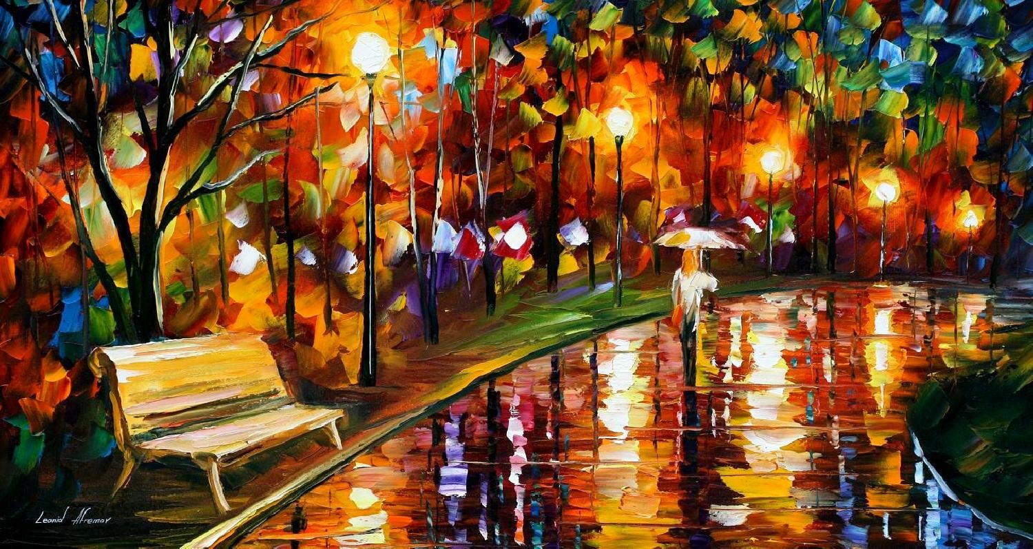 Modern impressionism palette knife oil painting kp107