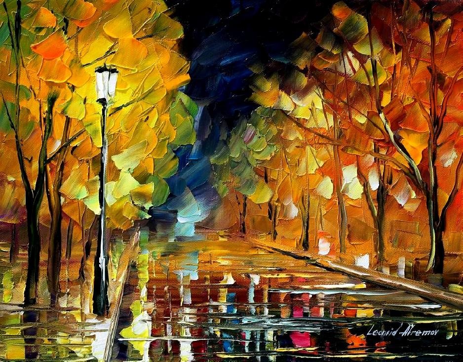 Modern impressionism palette knife oil painting kp110