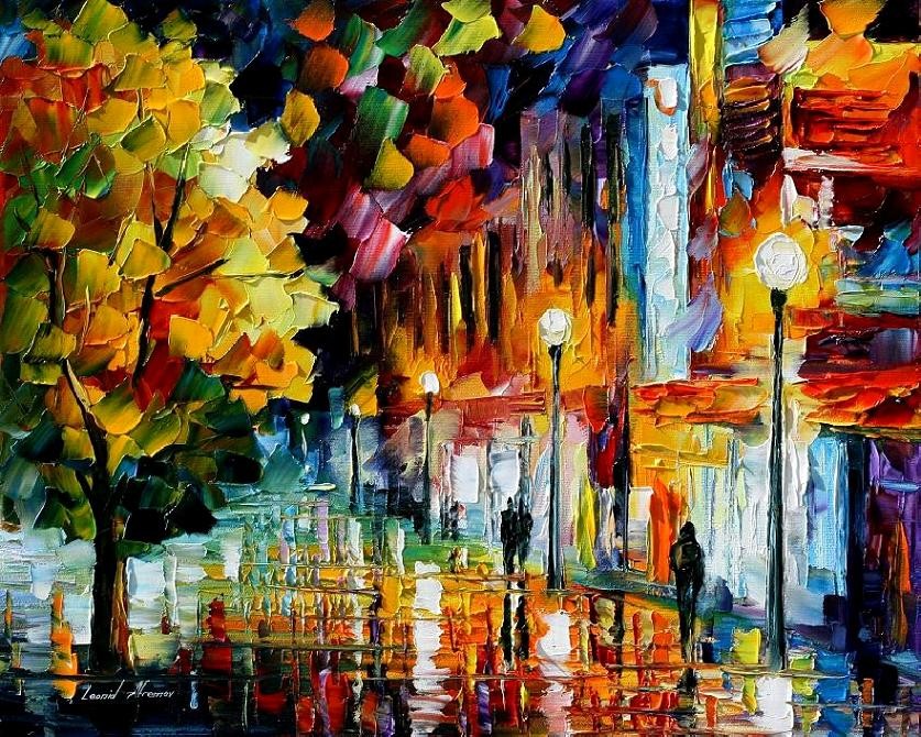 Modern impressionism palette knife oil painting kp112