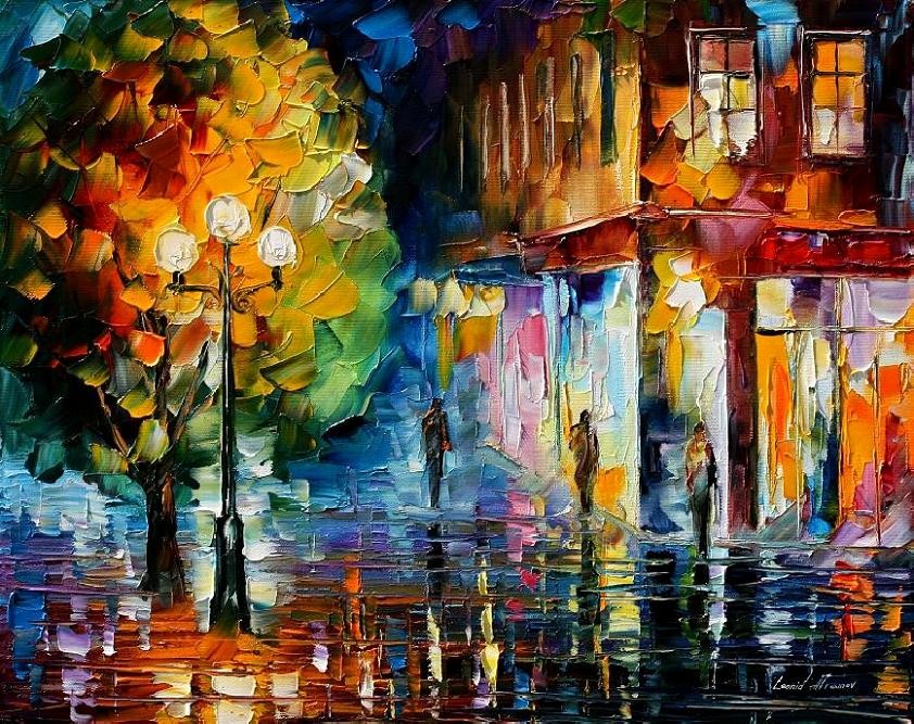 Modern impressionism palette knife oil painting kp115