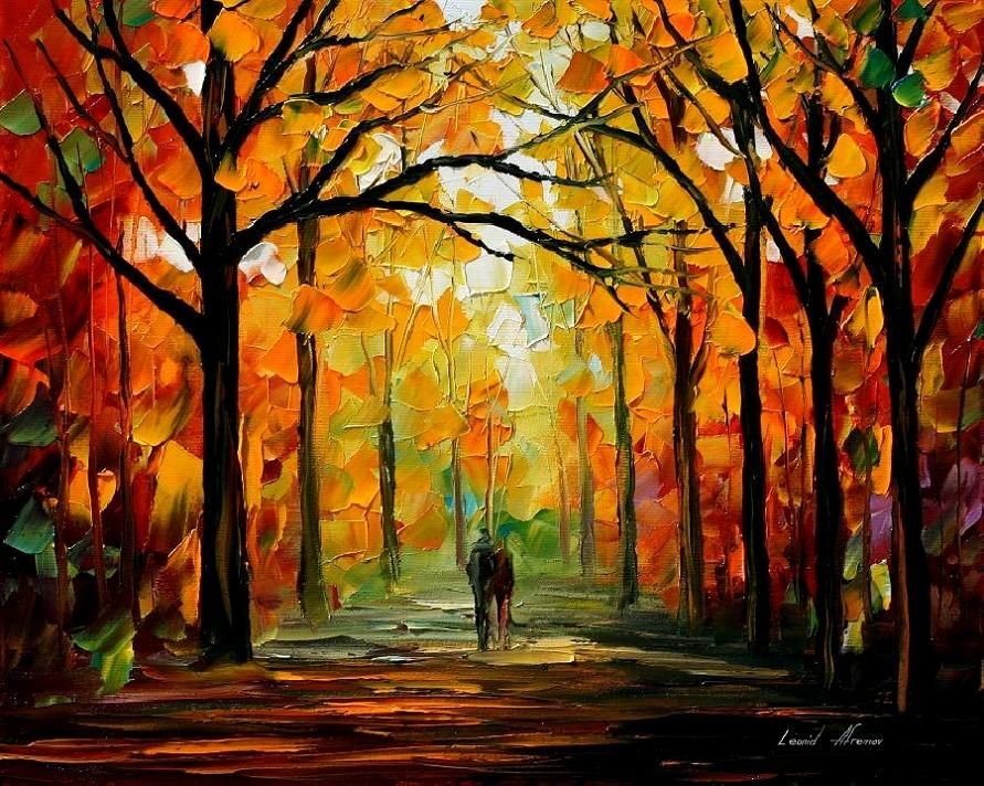 Modern impressionism palette knife oil painting kp123