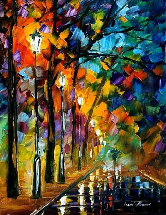 Modern impressionism palette knife oil painting kp129