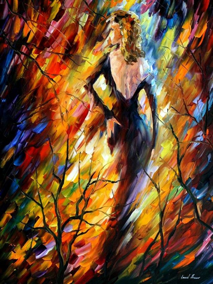 Modern impressionism palette knife oil painting kp136