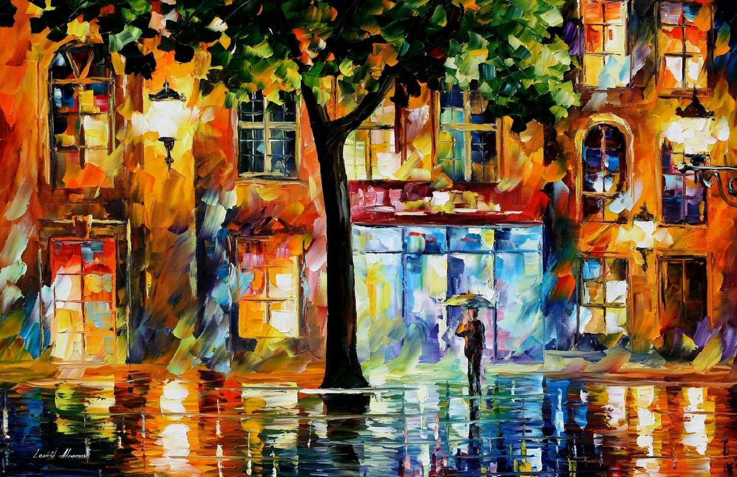 Modern impressionism palette knife oil painting kp138