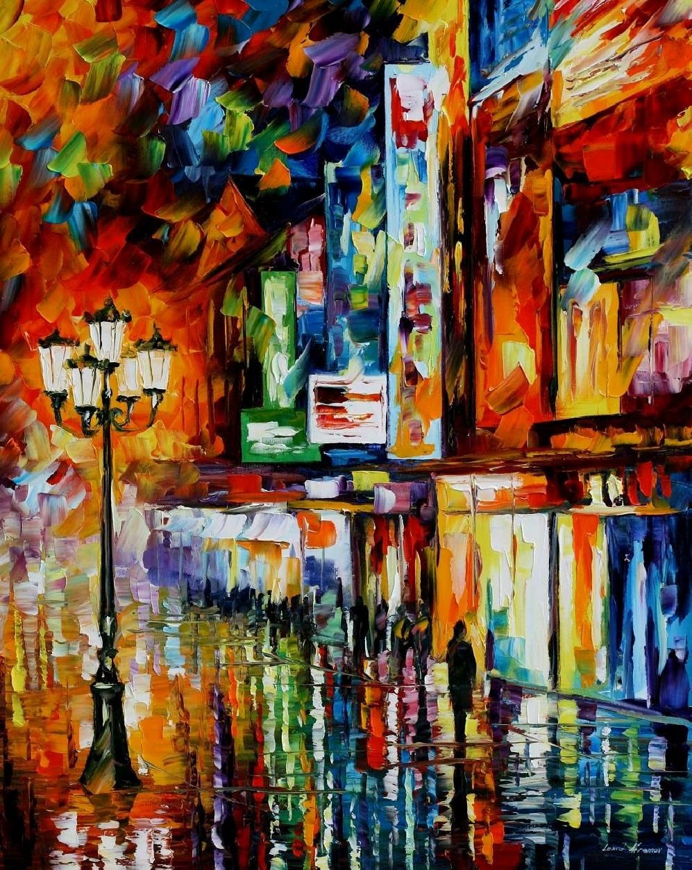 Modern impressionism palette knife oil painting kp140