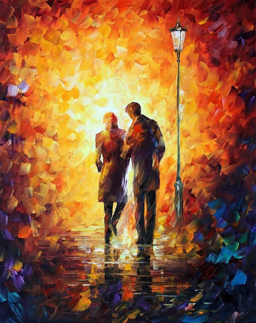 Modern impressionism palette knife oil painting kp142