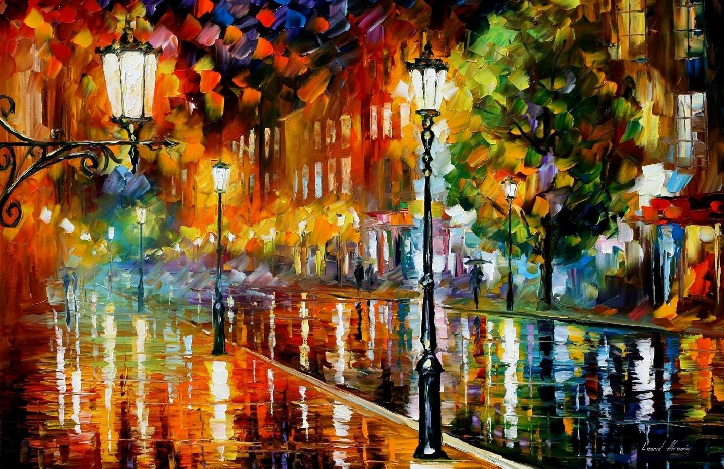 Modern impressionism palette knife oil painting kp146