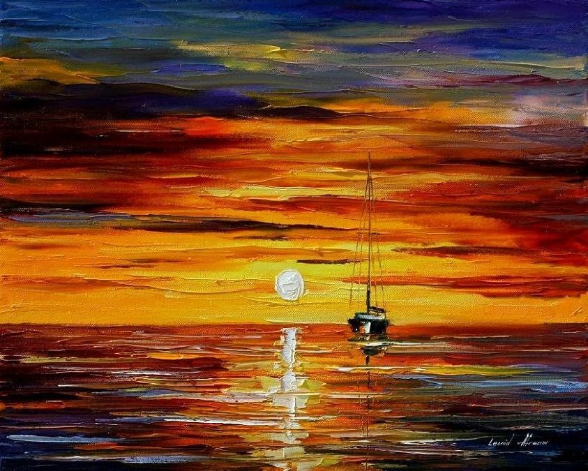 Modern impressionism palette knife oil painting kp148