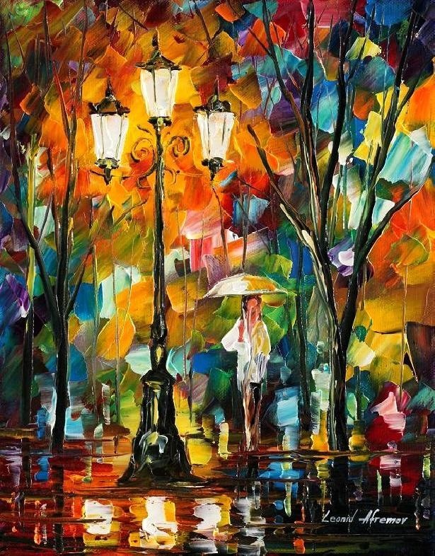 Modern impressionism palette knife oil painting kp151