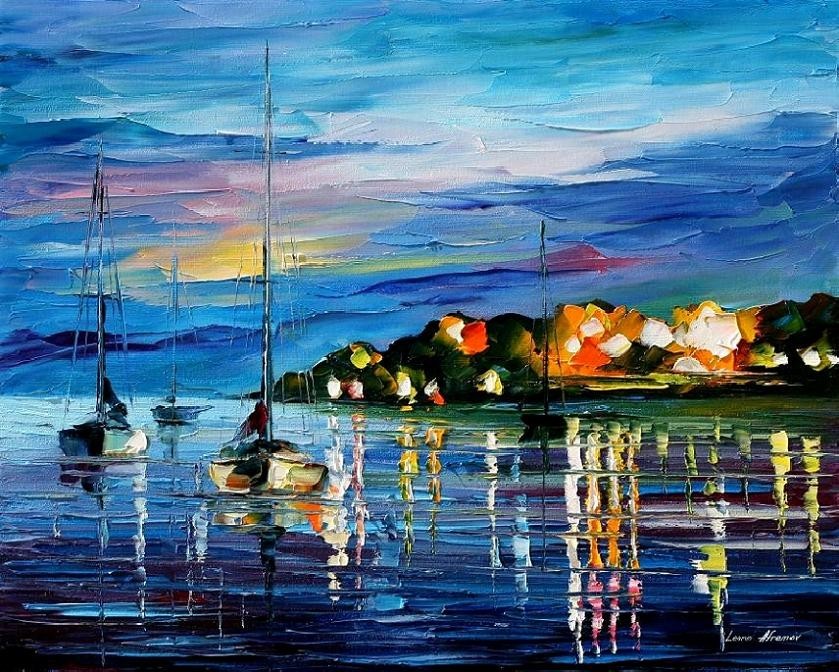 Modern impressionism palette knife oil painting kp159