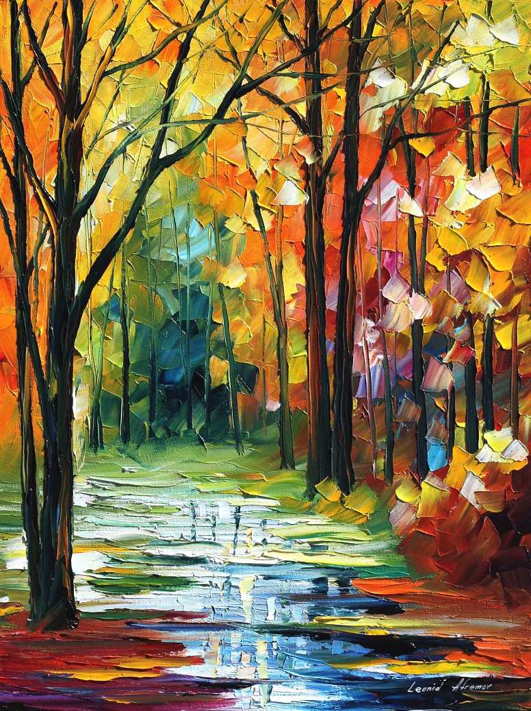 Modern impressionism palette knife oil painting kp162