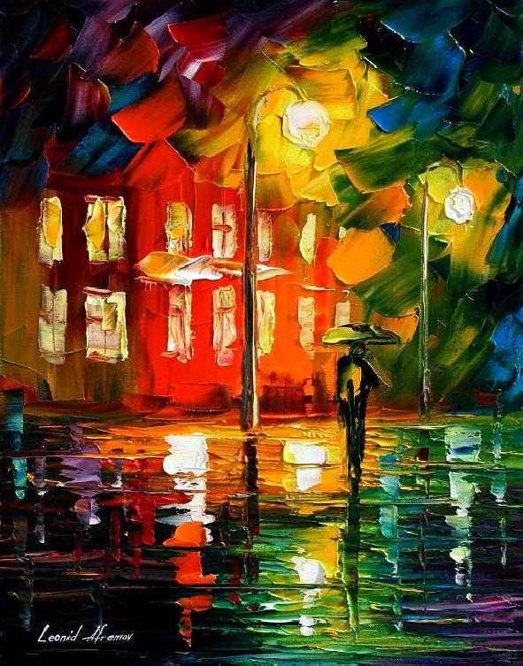 Modern impressionism palette knife oil painting kp170