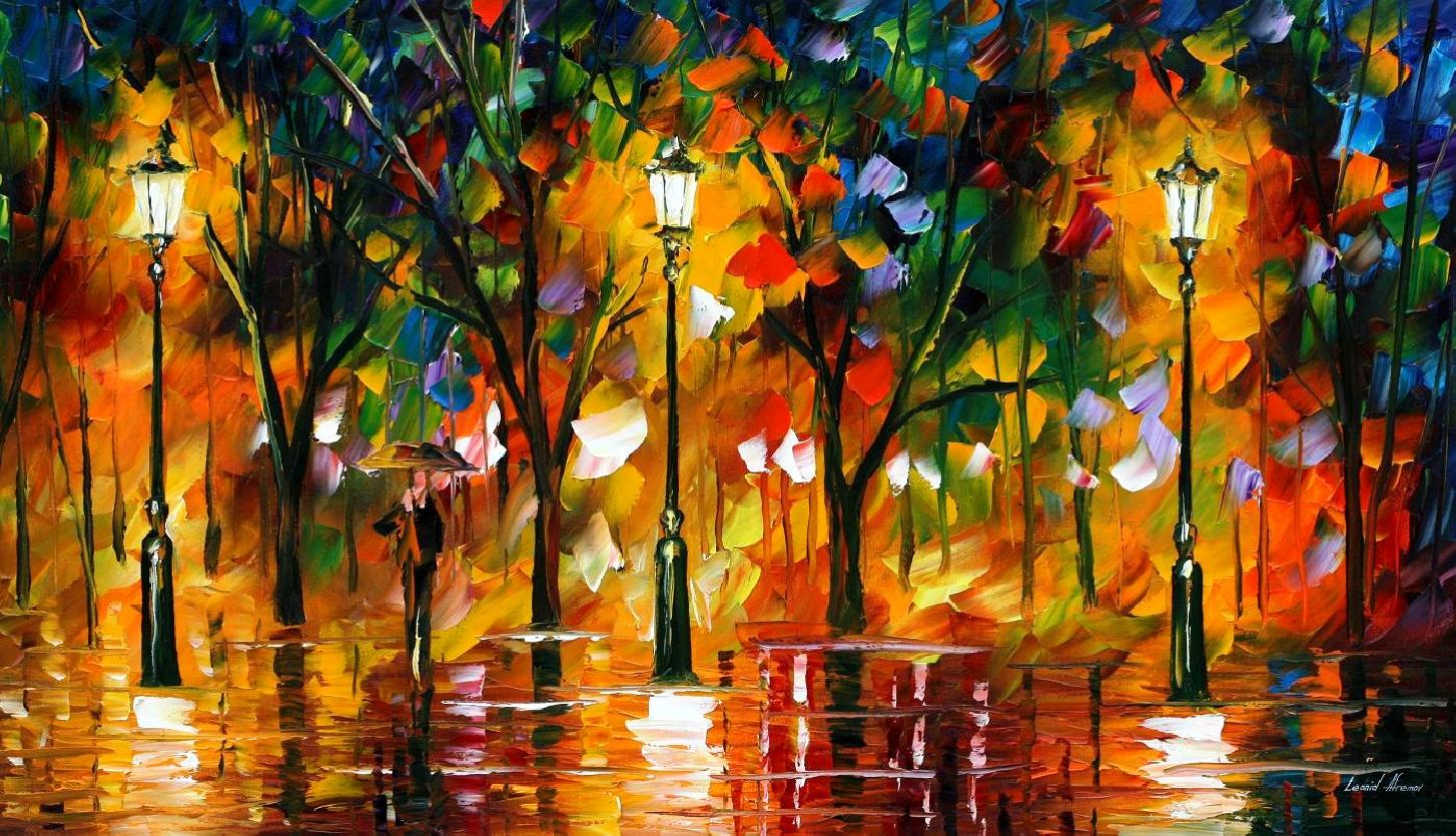 Modern impressionism palette knife oil painting kp171